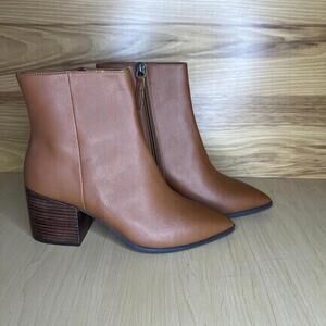 Linea Paolo Saddle Color Zip-Up Pointed Toe Boots-S010-NWOB-Sixe 8 M